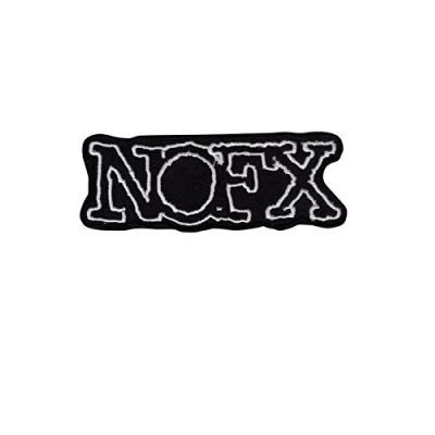 Image of NOFX Silver Punkrock Melodic Hardcore Band_1 Patch Badge Embroidered Iron on Applique Souvenir Accessory