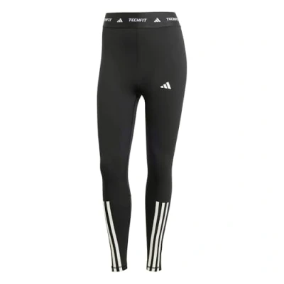 Image of adidas Women&#039;s TECHFIT 3 Stripes 7/8 Leggings, BLACK, M