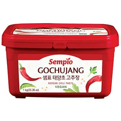 Image of Sempio Gochujang (2.2lbs) Korean Chili Paste, Sweet, Savory &amp; Spicy. Red Pepper Sauce for Tteokbokki, Food. Vegan