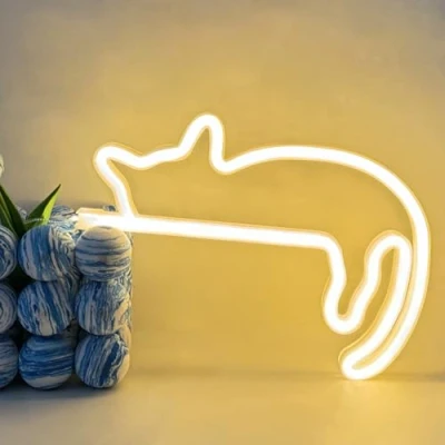 Image of UExnkj Y Cat Neon Sign USB Powered Wall Bar Party Decoration Light Warm Color