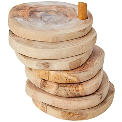 Image of Naturally Med NM/OL071 Coaster Set, Brown