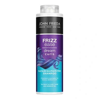 Image of John Frieda Frizz Ease Dream Curls Shampoo 500ml, Anti for Curly and Wavy Hair, SLS/SLES Sulphate Free