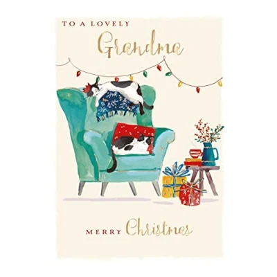 Image of The Wildlife A Lovely Grandma Sleeping Cats Christmas Card Xmas Greeting Cards X14843GH