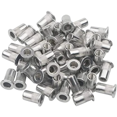Image of Pxyelec M4 4mm Flat Head Aluminum Rivet Nut Blind Insert Pack of 100