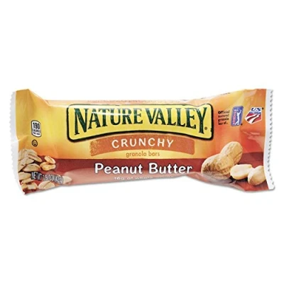Image of Nature Valley Granola Bars, Peanut Butter Cereal, 1.5oz Bar, 18 Bars/Box Sold As 1 Box