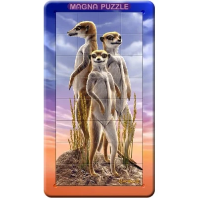 Image of Cheatwell Games 3D Magnetic Portrait Puzzle of Meerkats