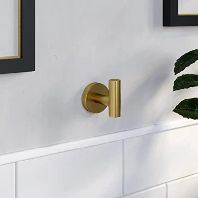 Image of Gold Architeckt Halcyon Robe Hook Towel Bathroom Accessories Wall Mounted