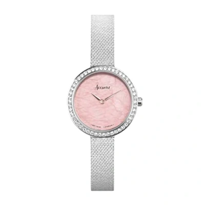 Image of Accurist Ladies Jewellery 28mm Quartz Watch in Rose with Analogue Display, and Stainless Steel Bracelet 78005