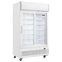 Image of Polar G Series Upright Display Cooler w Light Box 950L Sliding Doors