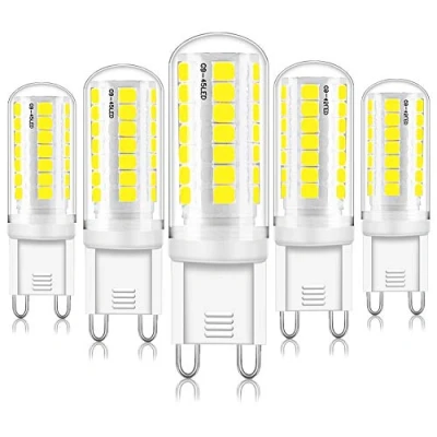 Image of Yuiip G9 Led Dimmable Light Bulb 3W Equivalent to 40W 33W 28W Halogen Bulbs, Cool White 6000K Socket Lamp, No Flicker, Strobe 340LM, AC 220 240V, 5 Pack