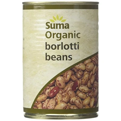 Image of Suma Borlotti Beans Organic 400 g (Pack of 12)