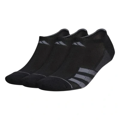 Image of adidas Men&#039;s Superlite Stripe 3 Pack No Show Sock, Black/Night Grey/Onix Grey, Large (Pack of 3)