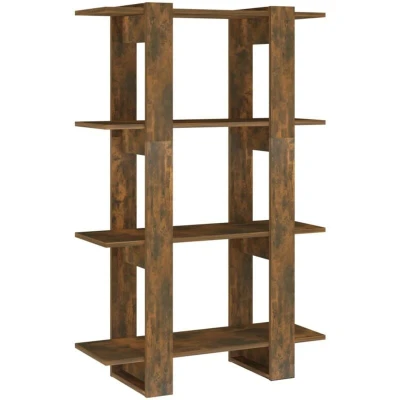 Image of vidaXL Book Cabinet/Room Divider Smoked Oak 80x30x123.5 cm