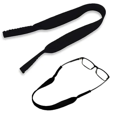 Image of RUOJLING 2 Pack Sports Band for Glasses,Sunglasses Strap,Neoprene Elastic Cord Retainer Strap Band,Glasses Strap,for Outdoor Hiking Running Swimming Jogging Skiing Men Women Kids(Black)