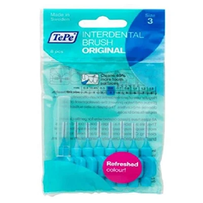 Image of TePe 0.6 mm Size 3 Original Interdental Brush Pack of 8