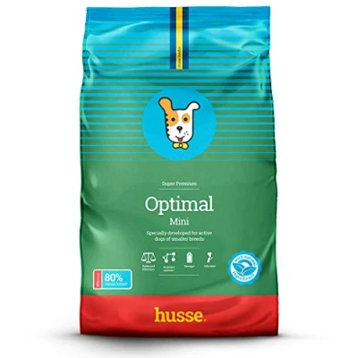 Image of Husse Optimal Mini Dry Dog Food, Chicken &amp; Rice Recipe, All Natural, Gluten Free, Kibble Texture, Balanced Nutrition and Weight Management for Dogs, 2kg