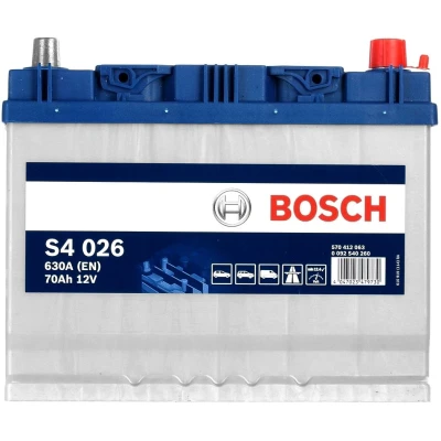 Image of 244101LA1A, 244101MA0A, 244101MA1A, 2441088S72, 2441088S7A Starter battery BOSCH S4 0 092 S40 260 12V 70Ah 630A B01 Lead acid HYUNDAI: Tucson