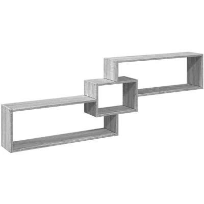 Image of vidaXL Wall Cabinet 158x18x53 cm Grey Sonoma Engineered Wood