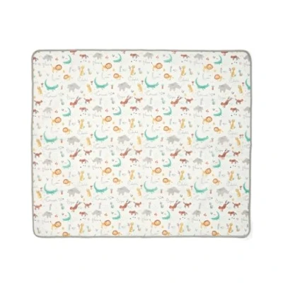Image of Mamas &amp; Papas Splash Mat for Highchairs, Practical and Wipe Clean to Catch Dinner Time Spills, Jungle Alphabet