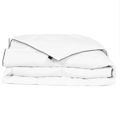 Image of vidaXL Winter Down Duvet, 150x200 cm, White Microfibre Cover with Duck Feather &amp; Filling, Warm Comforter for Seasons, Machine Washable
