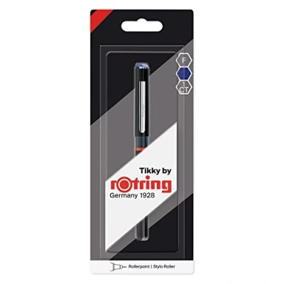 Image of rOtring Tikky Rollerpoint Pen, Fine, Blue Ink