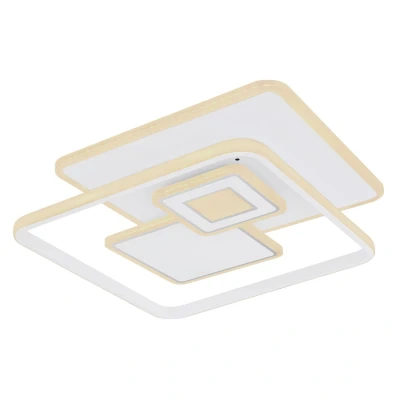 Image of Roderick 50x50cm Integrated LED Semi Flush Ceiling Light White Matt Dimmable 2700 6000K Remote Control