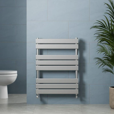 Image of DuraTherm Flat Panel Heated Towel Radiator Chrome 800 x 600mm