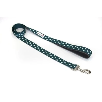 Image of Doodlebone Padded Lead, Teal Stars Glow in the Dark, 20mm