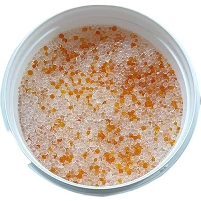 Image of Trustleaf 4kg / 8.8bs TUB White Silica Gel Desiccant Beads with Orange Self Indicator Flower Drying (i wB Tub)