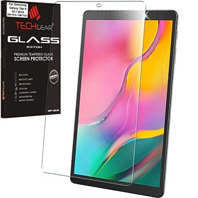 Image of TECHGEAR Glass Edition Screen Protector Compatible with Samsung Galaxy Tab A 10.1&quot; 2019 (SM T510 / SM T515), Tempered [9H Toughness] [HD Clarity] [Scratch Resistant] [No Bubble]