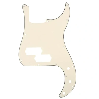 Image of Musiclily 13 Hole P Bass Pickguard for Fender American/Mexican Standard Precision Bass,3Ply Cream