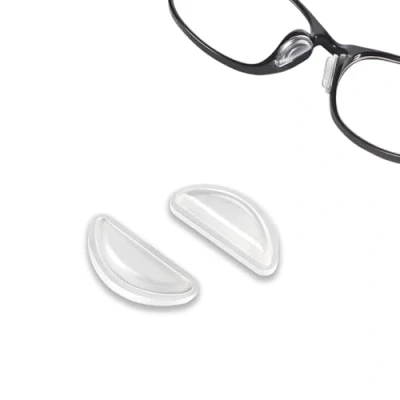 Image of PIPJOY Eyeglass Nose Pads, Adhesive Anti Slip Soft Silicone Pad Cushion for Glasses, Eyeglasses, Sunglasses (10 Clear Pairs)