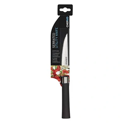 Image of Chef Aid 4.5 inch Serrated Knife with Soft Grip Handle, 12 cm
