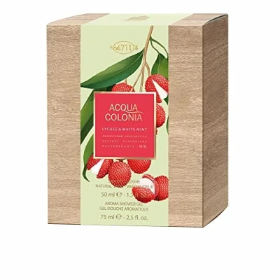 Image of 4711 Acqua Colonia Lychee &amp; White Mint 2 Piece Gift Set: Eau De Cologne 50ml Shower Gel 75ml