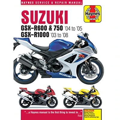 Image of Suzuki GSX R600/750 (04 05) &amp; R1000 (03 08) Haynes Repair Manual (Paperback)