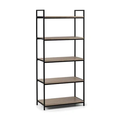 Image of Julian Bowen Tribeca Tall Bookcase Black/Sonoma Oak Bookcases