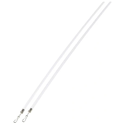 Image of GARDINIA Draw Rod For Curtains And Drapes, Includes Metal Hooks, 2 Pack, Length 100 cm, Plastic, Transparent