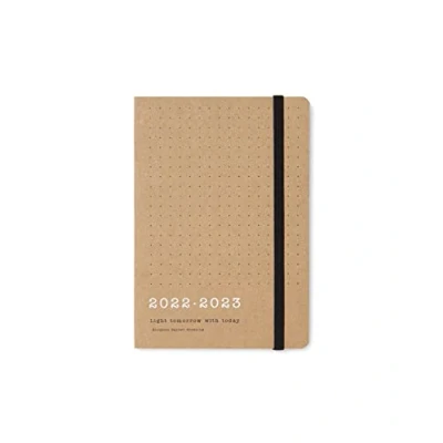 Image of Letts A6 Eco Writers Quotes Day to a Page with appointments 22.23 Academic Diary Brown Kraft