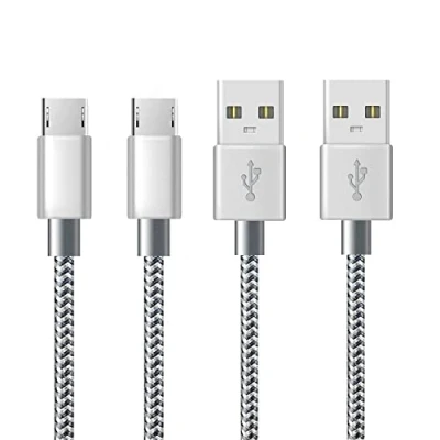 Image of [2 Pack 3FT/1M],Charging Cable,Android Charger Cord,High Speed Nylon Braided,Fast Micro USB Charger,Compatible with Samsung S7/S6/S5, Sony, Huawei, Nexus, LG, PS4, HTC and More (1M)