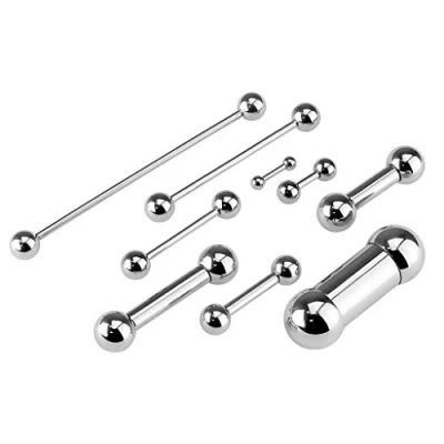 Image of The Goldmine 316L Surgical Stainless Steel Barbell bar width 14GA(1.6mm) x length 24mm 5mm ball size