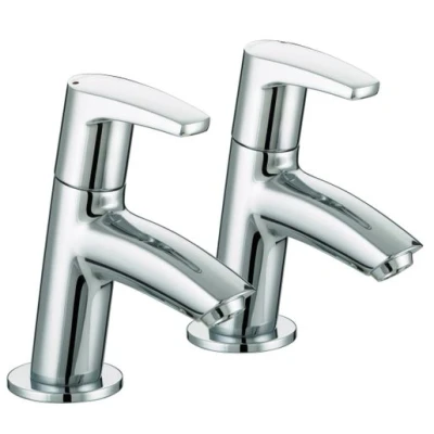 Image of Bristan Orta Basin Pillar Taps Chrome OR 1/2 C