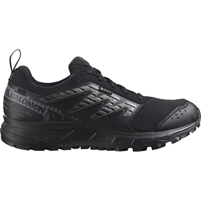 Image of SALOMON Men&#039;s Wander Gore Tex Hiking Shoe, Black/Pewter/Frost Gray, 10 UK