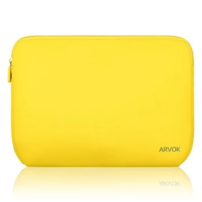 Image of Arvok 11 11.6 12 Inch Laptop Sleeve Multi Color Size Choices Case/Water resistant Neoprene Notebook Computer Pocket Tablet Briefcase Carrying Bag/Pouch Skin Cover For HP/Dell/Lenovo/Asus/Acer Yellow