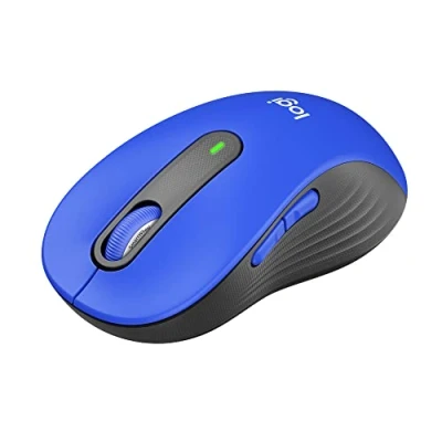 Image of Logitech Signature M650 L Full Size Wireless Mouse For Large Sized Hands, 2 Year Battery PC/Mac/Multi Device/Chromebook Classic Blue (Renewed)