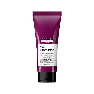 Image of L&#039;Oréal Professionnel Leave In Moisturiser, With Heat Protection, For Curly &amp; Coily Hair, Glycerin, Urea H and Hibiscus Seed Extract, Serie Expert Curl Expression, 200 ml