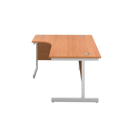 Image of First Left Hand Radial Desk 1800X1200mm Beech/White KF803195