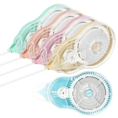 Image of M&amp;G 5 Pack 131 Ft White Out Tape, Correction Tape Tear Resistant Whiteout Easy to Use Instant Bulk Cute Transparent Dispenser for Classroom Office Home, Pastel Color