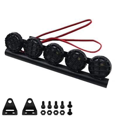 Image of WANGCL RC Car LED Light Bar Lights Roof Kit 5LED 125mm for 1/10 Remote Control Monster Truck Crawler Compatible with AXAIL scx10 Traxxas TRX 4