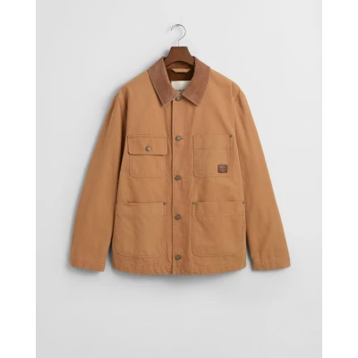 Image of GANT WORK Jacket Light jacket, Men&#039;s, Size: Large, Roasted walnut