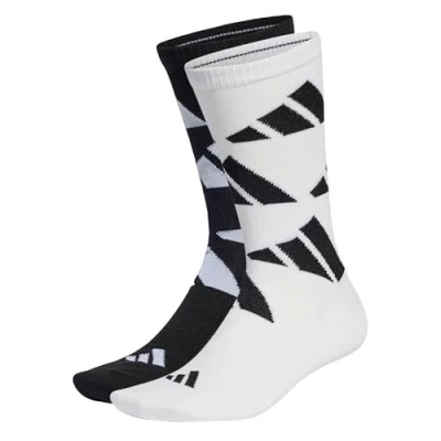 Image of adidas Performance Aeroready CREW LOGO Brand LOVE 2 Pairs Sports socks White black, Size: 6.5 7.5, black